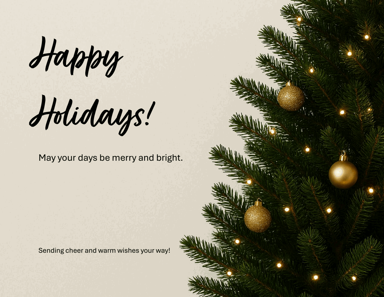 Printable Christmas Card Template - PDF
