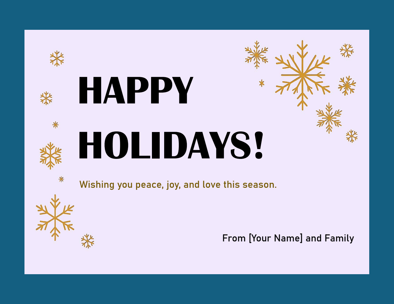 Customizable Christmas Card | Free Word Download