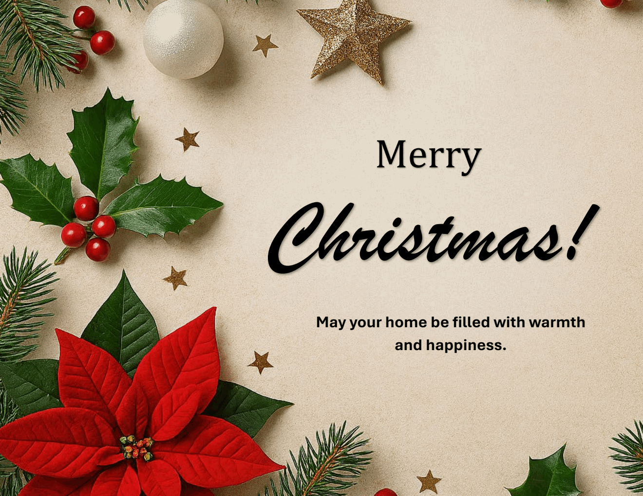 Printable Holiday Card Template - PDF