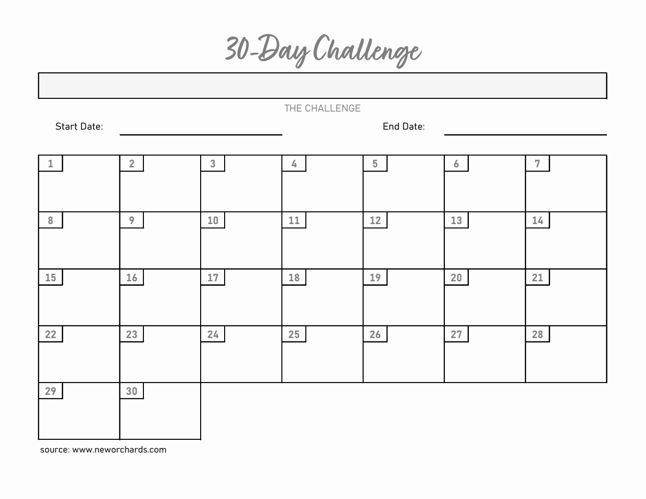 Excel 30-Day Challenge Template (With Pre-Filled Days)