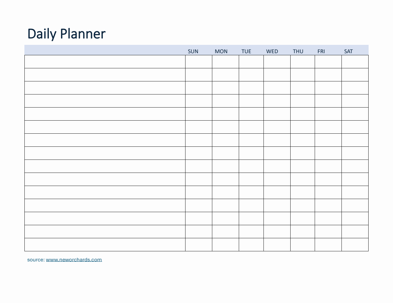 Free Daily Planner and Checklist Template in PDF  (Customizable)