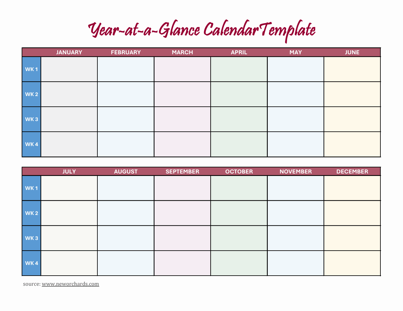 Yearly Planner | Download and Edit in Excel
