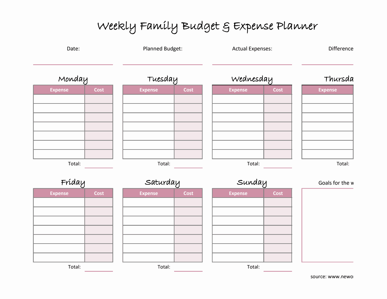  Excel Family Budget Spreadsheet with Automatic Calculations for Easy Money Management