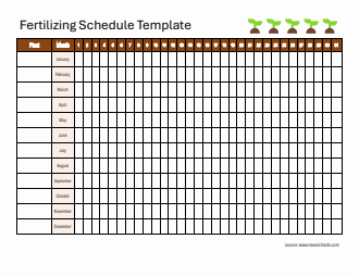 Editable Fertilizing Schedule Template - Free Download in Word