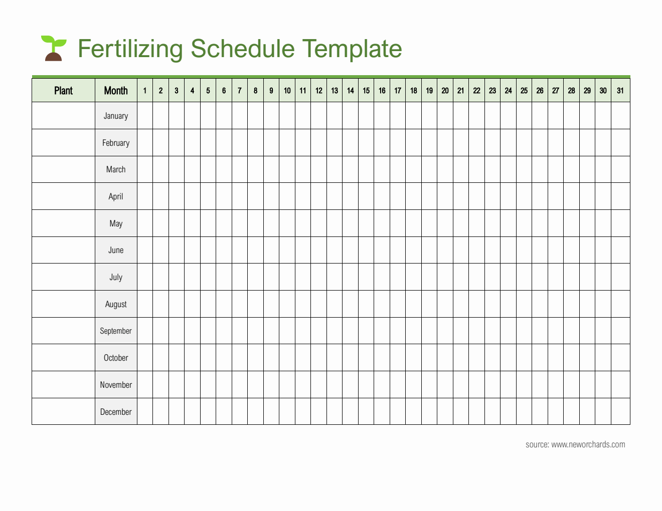  Fertilizing Schedule Template - Free Download in Word