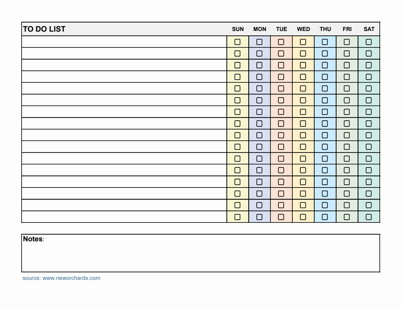 Free  Excel To Do List Template