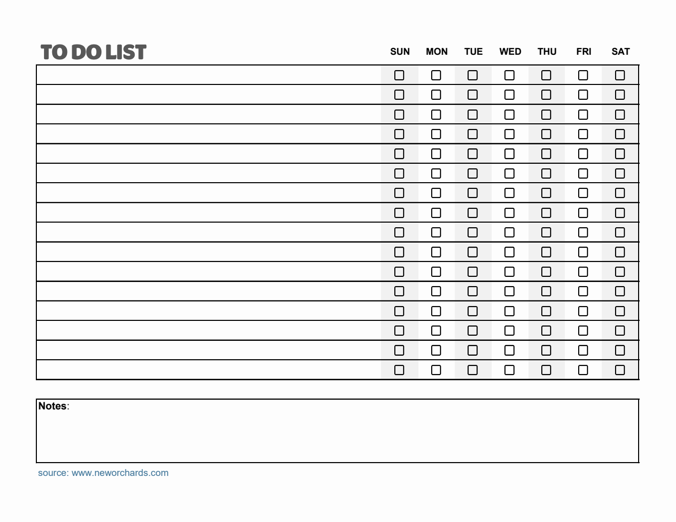 Free Editable Excel To Do List Template
