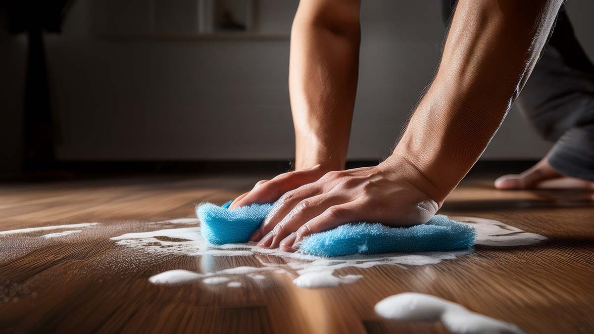 Scrubbing Floor