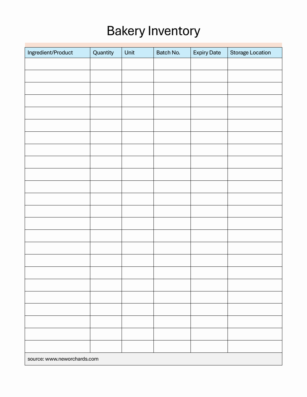  Kitchen Inventory Template - Free Download in PDF