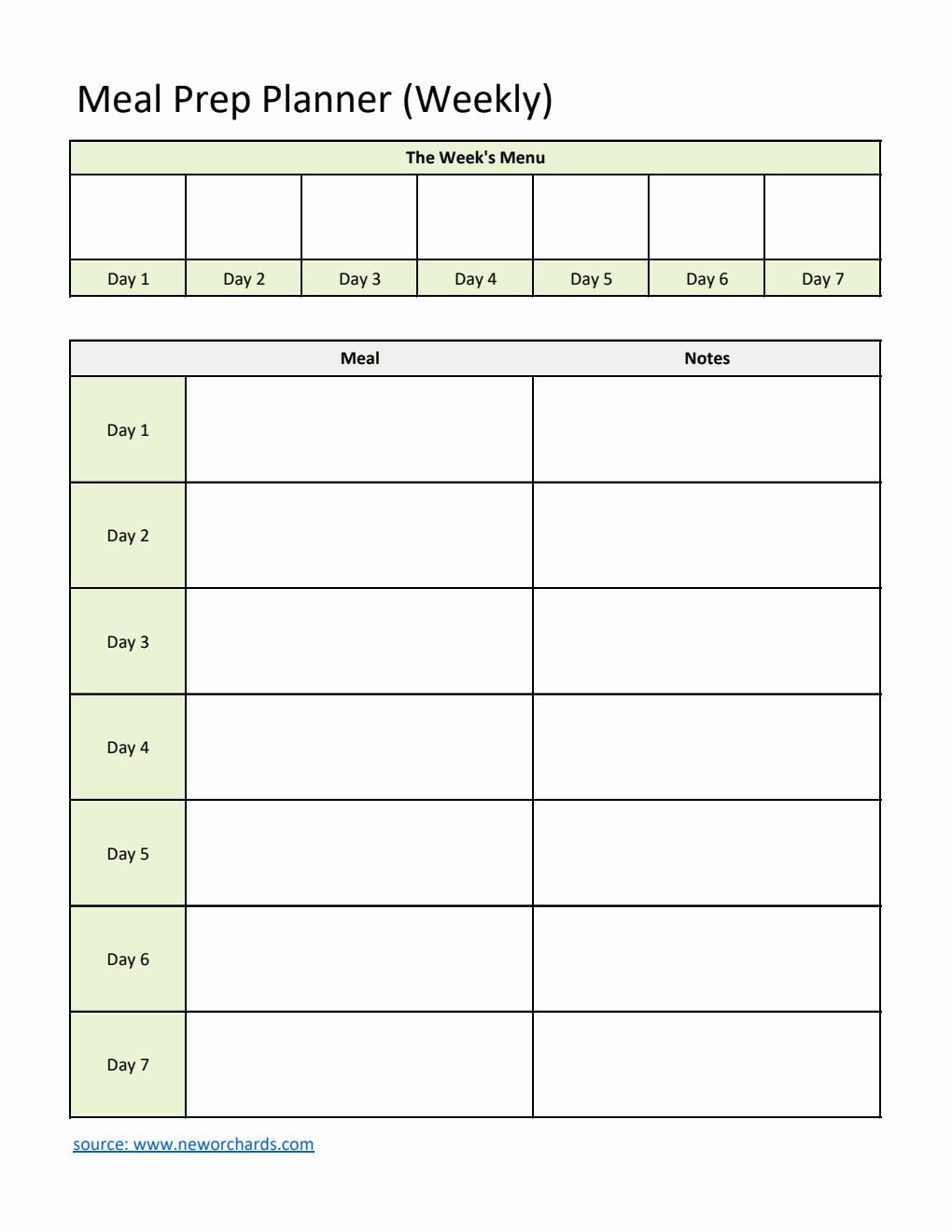  Meal Prep Planner | Free Download in (Excel)