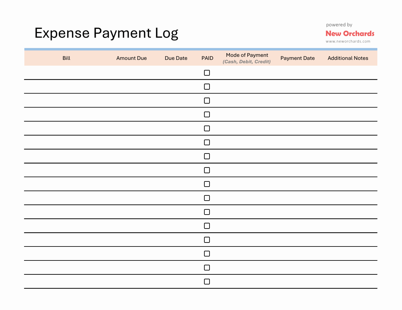 Free Editable Monthly Bill Tracker Excel Template