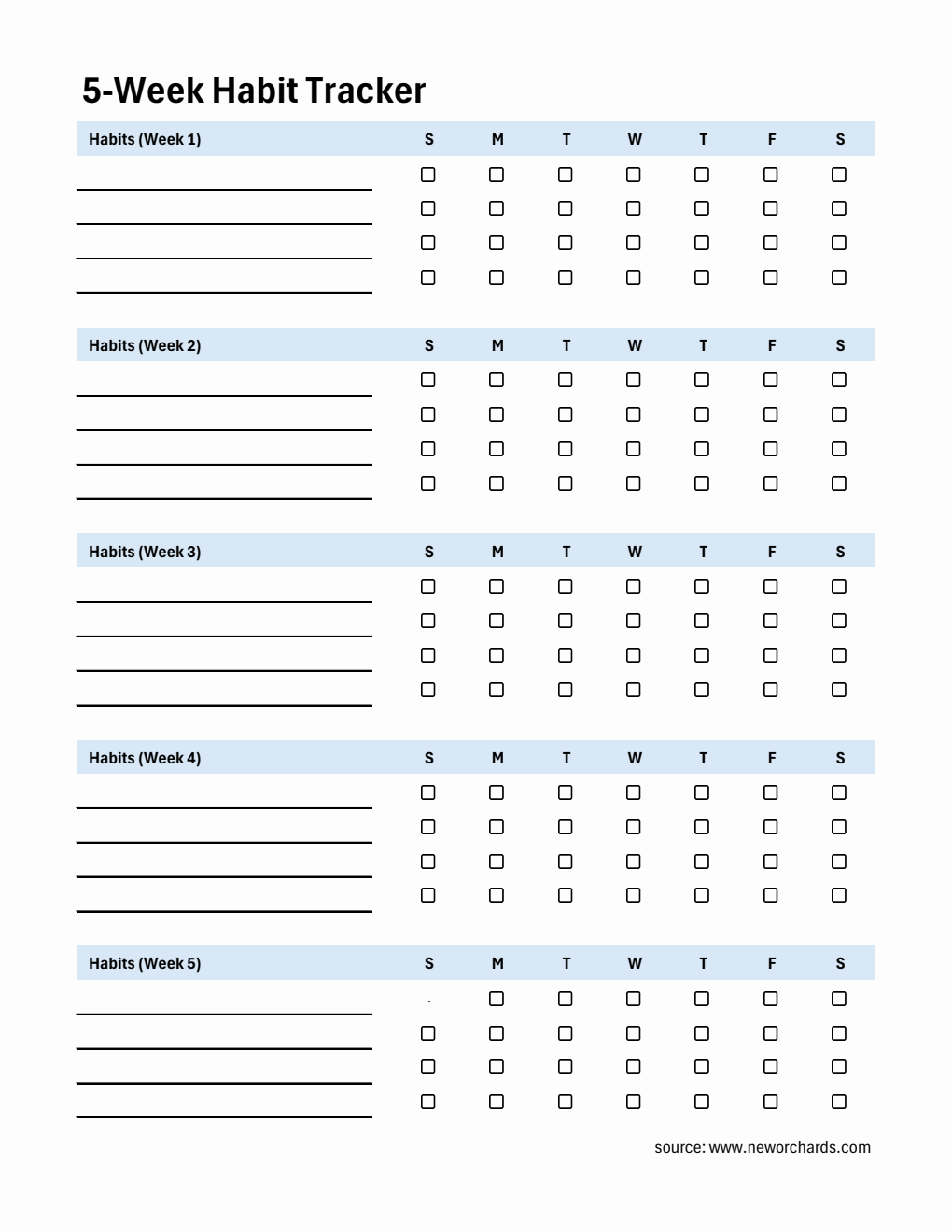Free Monthly Habit Tracker | Customizable in Excel