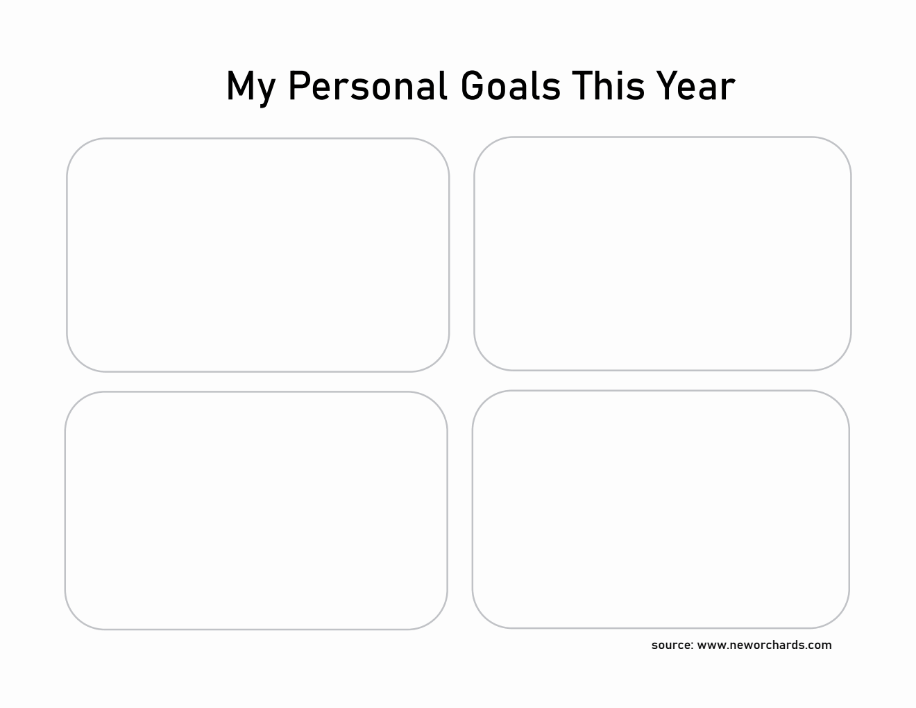 Printable New Year Goals Template | Free Excel Download