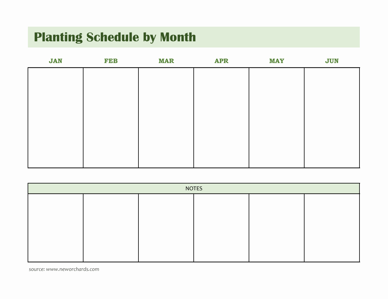 Fillable Planting Schedule By Month Template | Free Excel Download