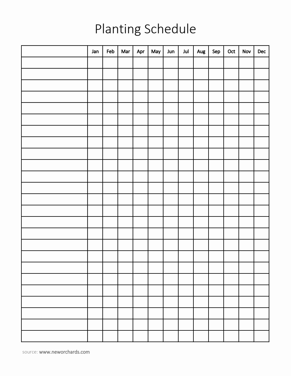 Free Printable Planting Schedule Template (Excel)