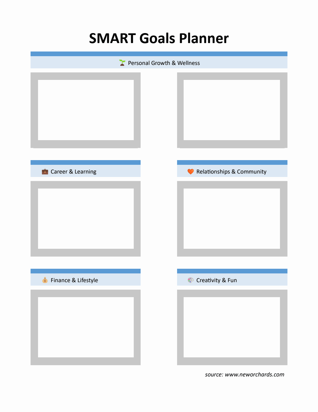 Printable Smart Goals Template Word