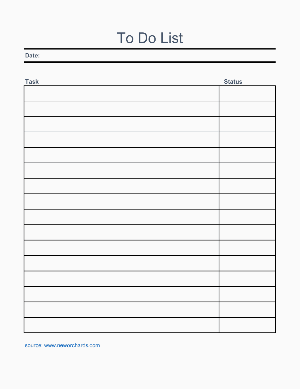 To Do List Template PDF (Striped)