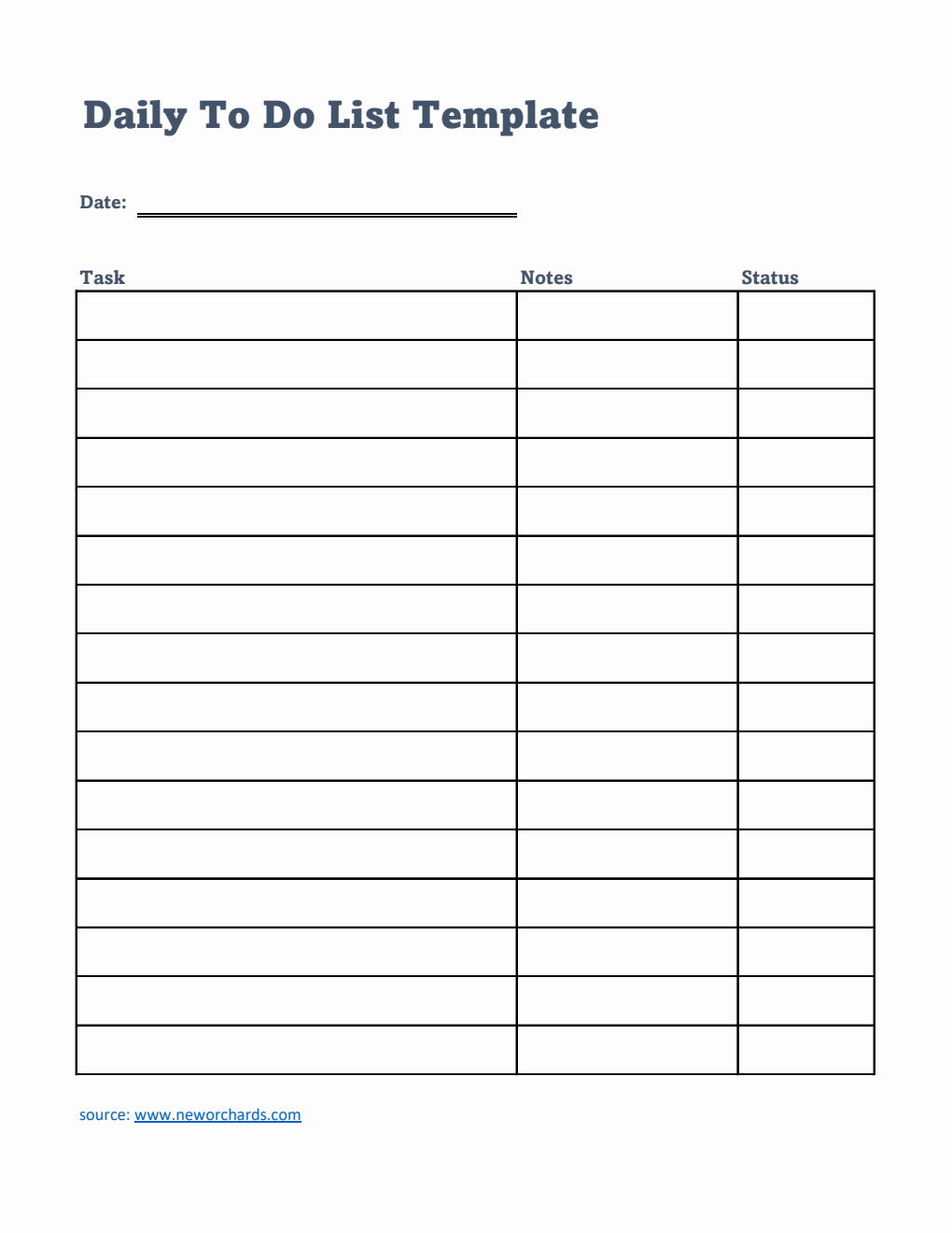 To Do List Template PDF (Simple)