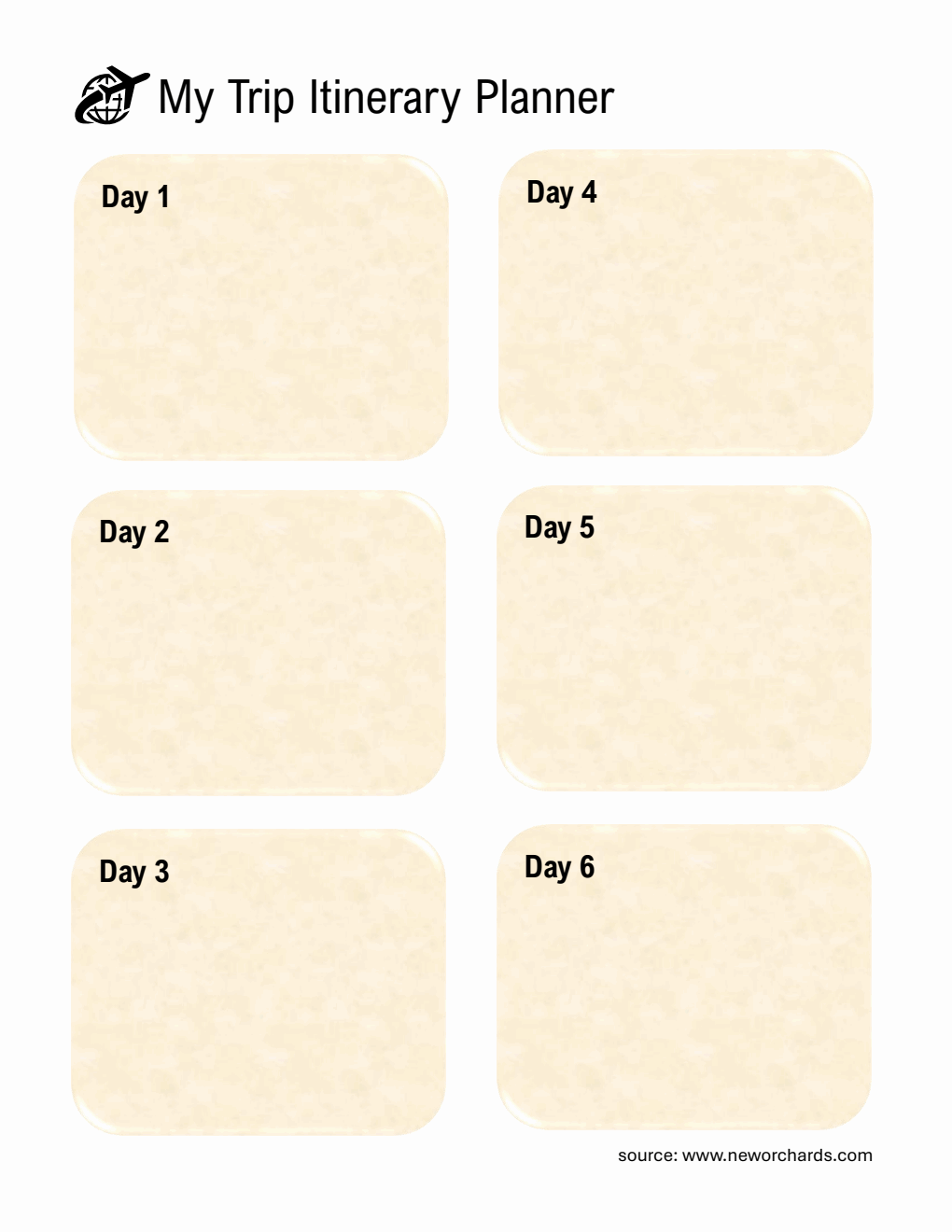 Customizable Trip Plan Template | Free Word Download