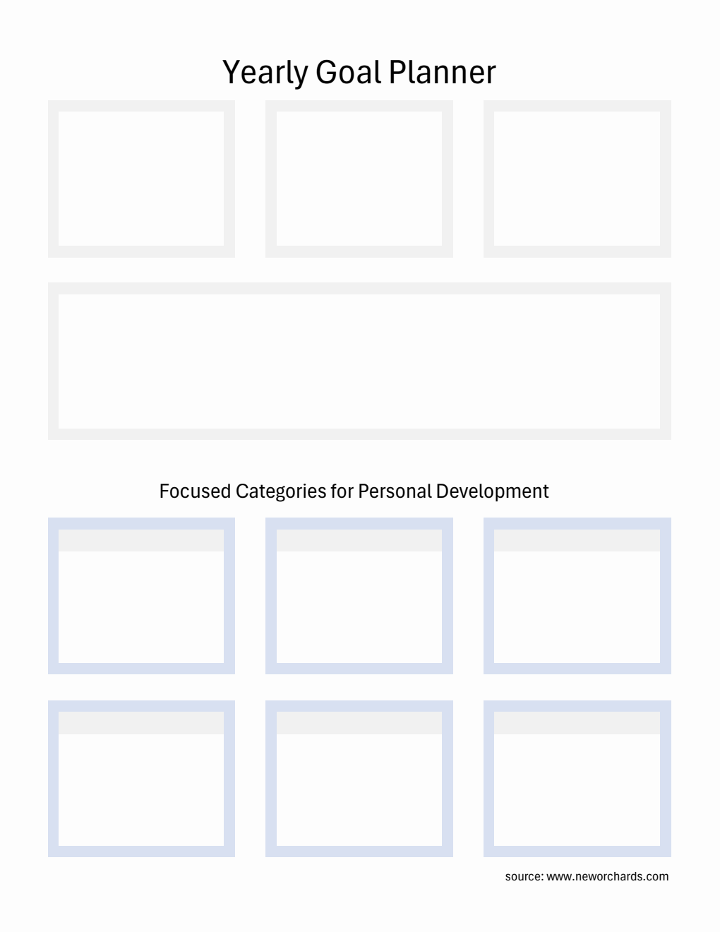 Free Blank Yearly Goal Planner Excel