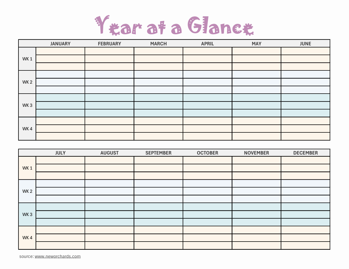 Free Yearly Planner Template (Excel)